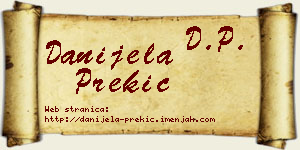 Danijela Prekić vizit kartica